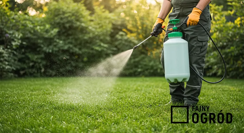 Opryski chwastów na trawniku