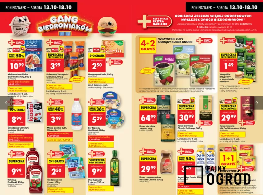 W promocji m.in. kultowe kawy - do 18.10 Biedronka - gazetka