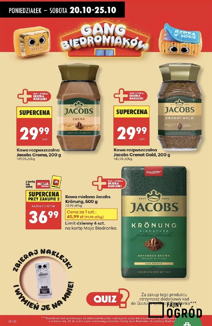 W tym tygodniu kilka kaw marki Jacobs jest w fajnej cenie Promocje w Biedronce