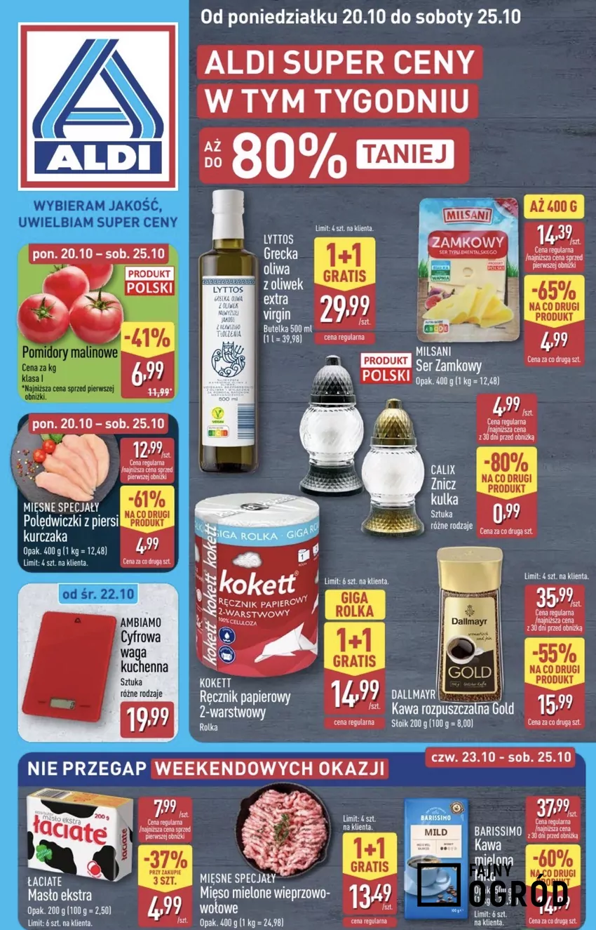 Jak kupisz dwie sztuki tej kawy to za drugą zapłacisz tylko 14,99 zł Promocje w ALDI