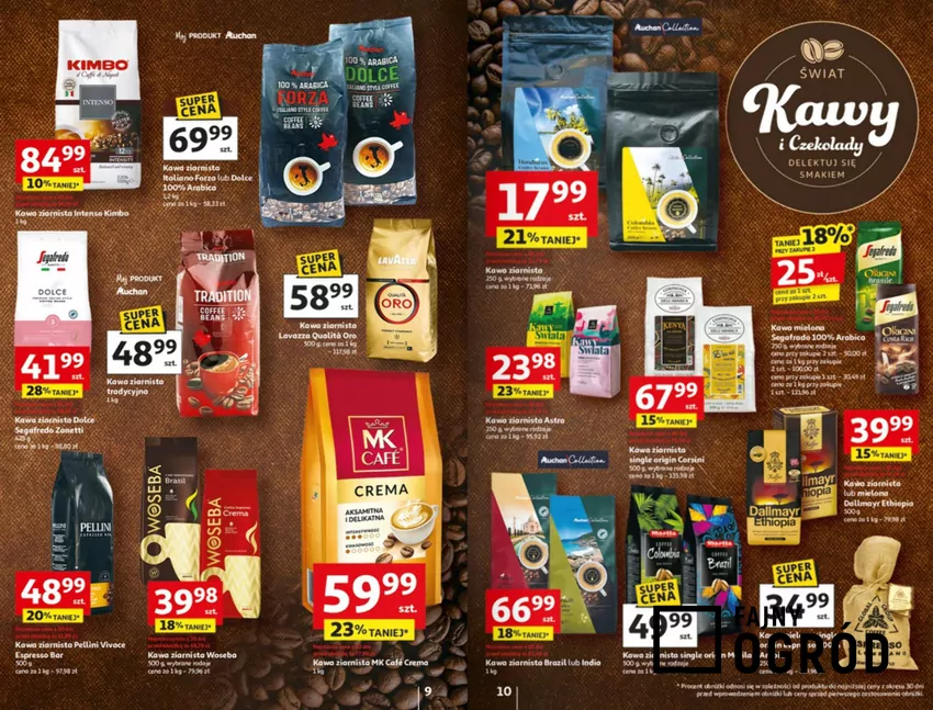 Ulubione kawy Polaków - obniżki cen w Auchan Auchan - gazetka