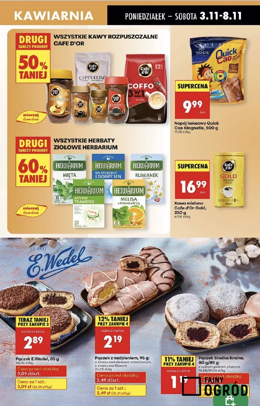 Kawa mielona Cafe d'Or jest również w atrakcyjnej cenie Promocje w Biedronce