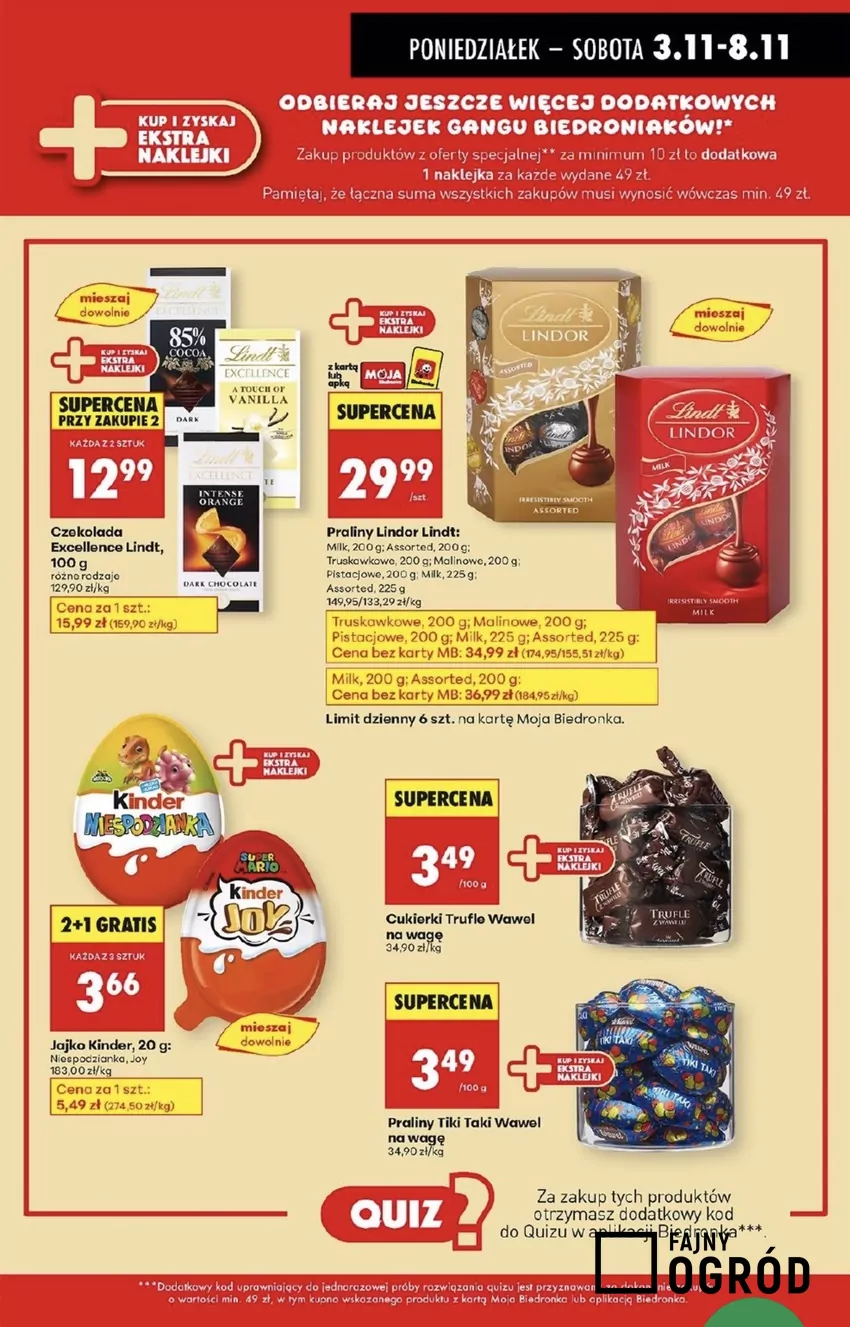 Super ceny na luksusowe słodycze - do soboty trwa promocja Promocje w Biedronce