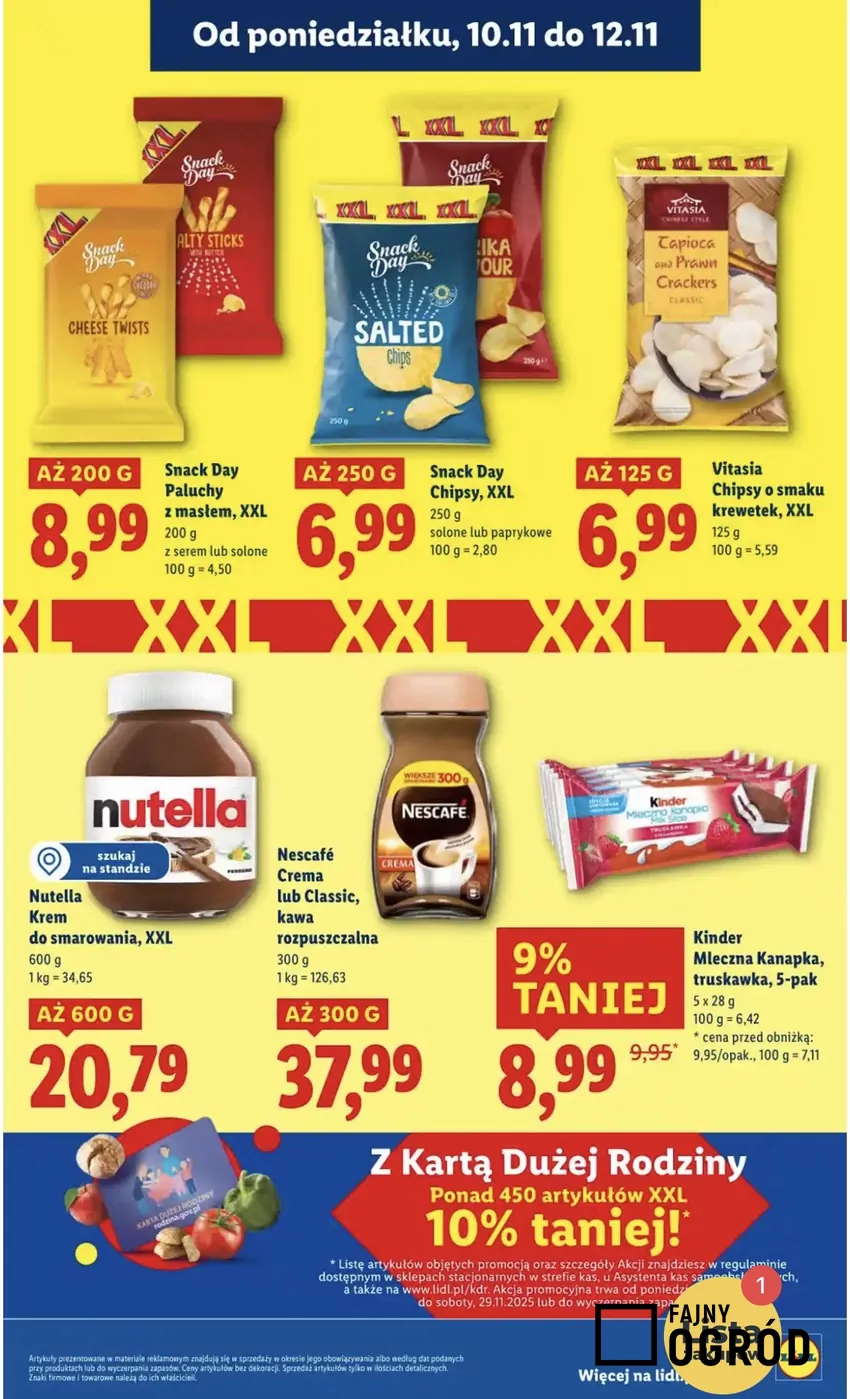 Jest także tania Nutella - aż 600 g kosztuje 20,79 zł Promocje w Lidlu