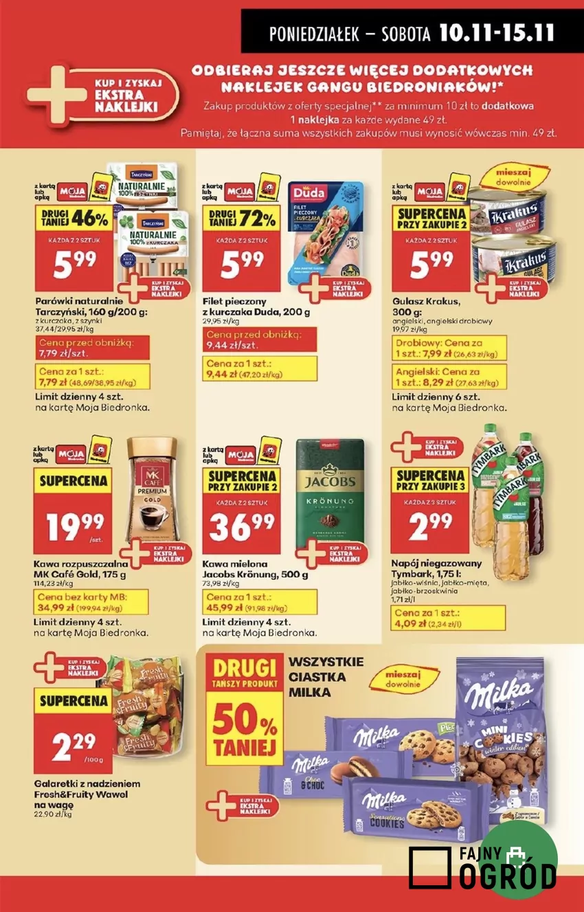 Kawa mielona Jacobs Kronung jest przeceniona o 9 zł Promocje w Biedronce