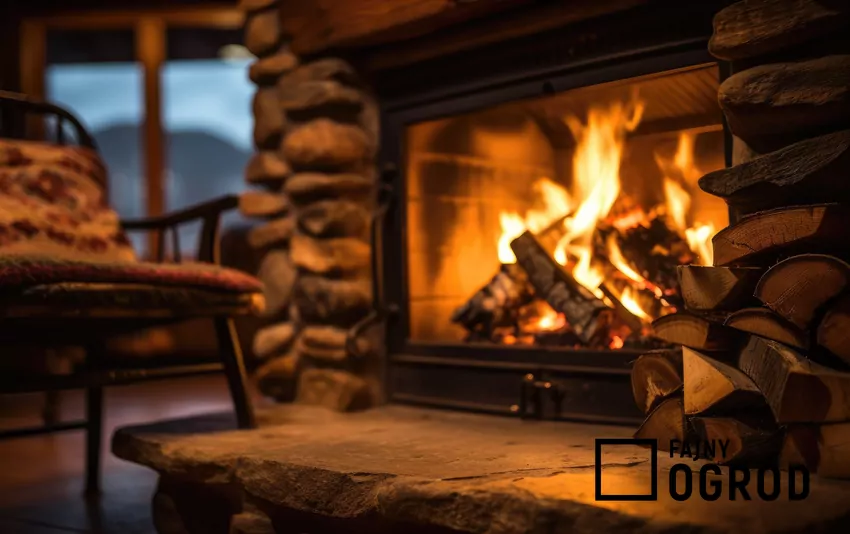 Wilgotne drewno w kominku powoduje więcej dymu i stratę energii kominek opalany drewnem w domu