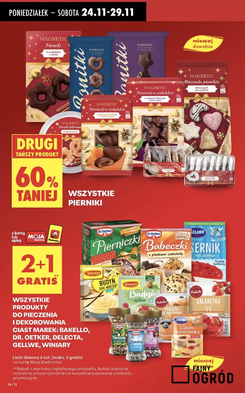 Szereg produktów do pieczenia i dekorowania jest w super promocji Promocje w Biedronce