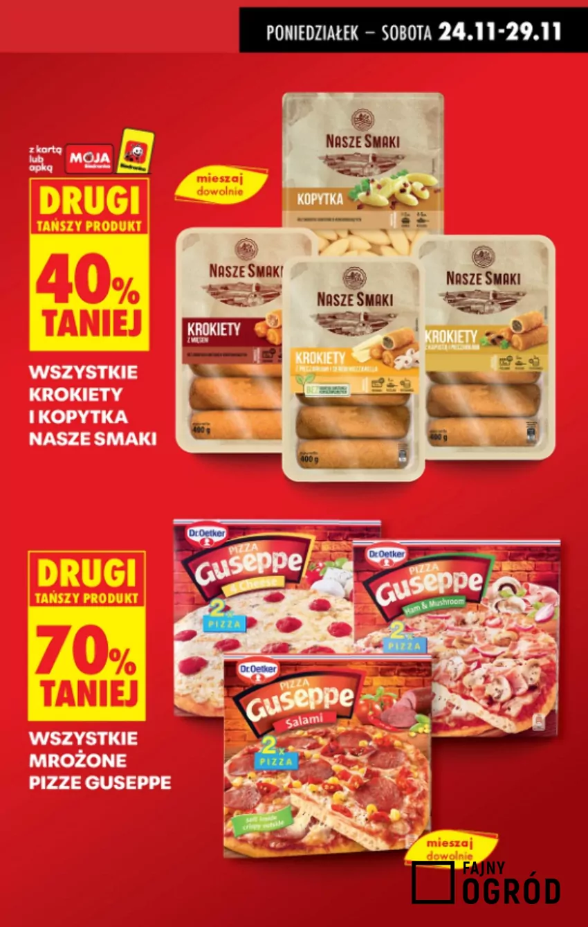 W promocji m.in. wszystkie pizze Guseppe Biedronka - gazetka