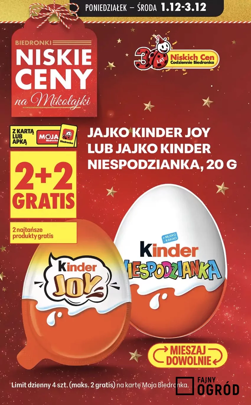 Promocja na Kinder Jajka potrwa tylko do środy Promocje w Biedronce