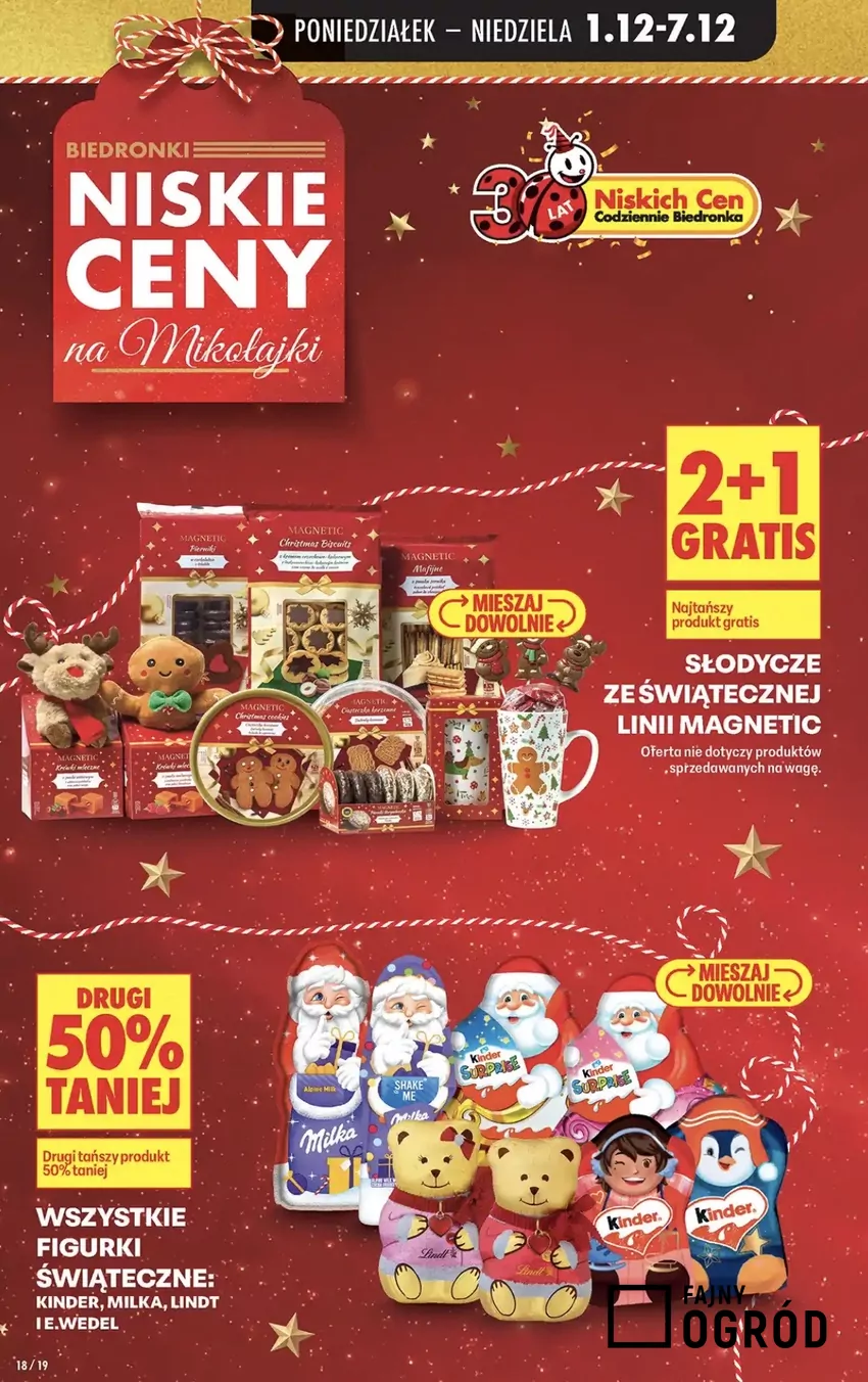 Wszystkie świąteczne słodkości marki Magnetic objęte są rabatem: 2+1 gratis Promocje w Biedronce