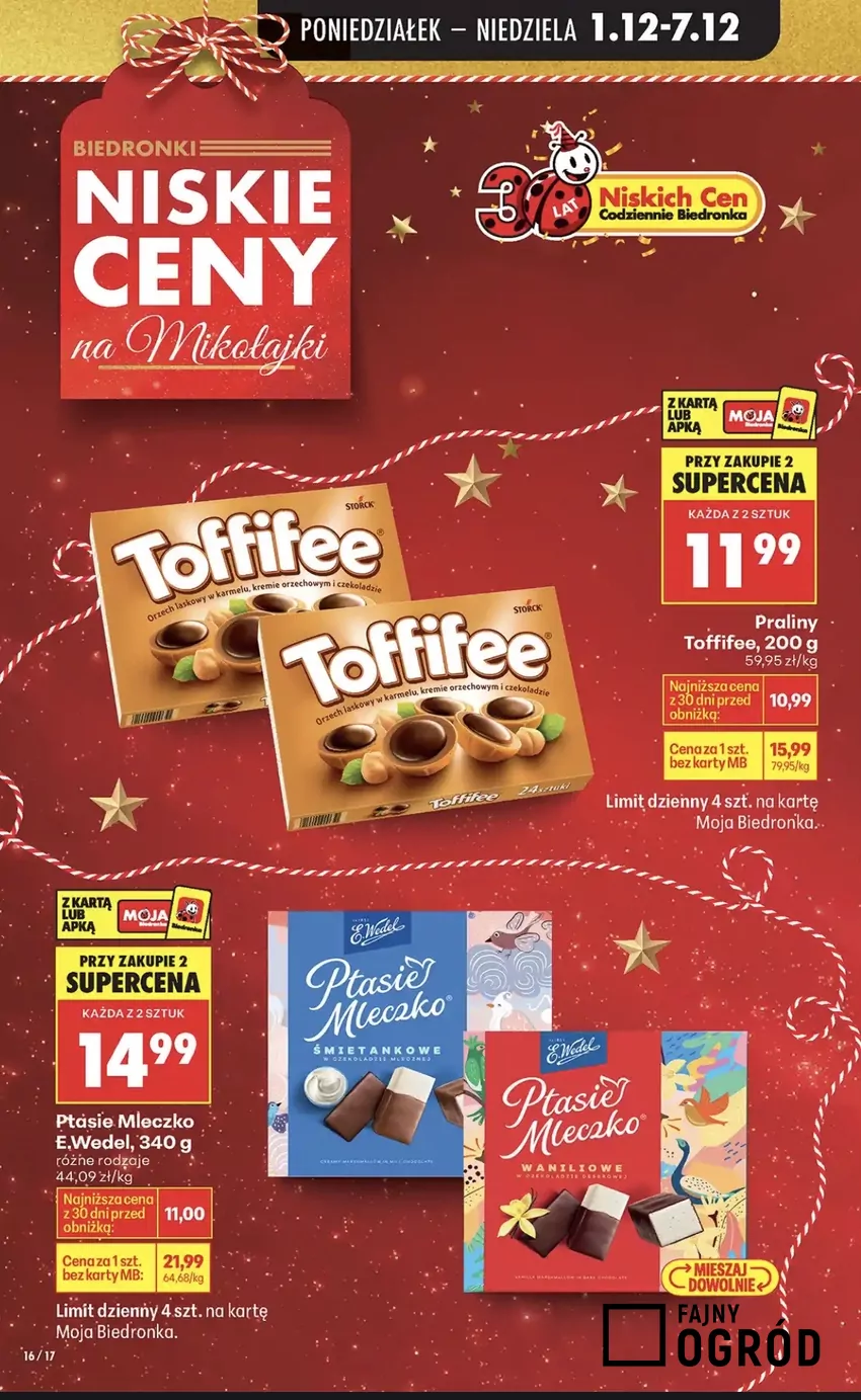 Praliny Toffifee zna każdy- pudełeczko osztuje teraz tylko 11,99 zł Promocje w Biedronce