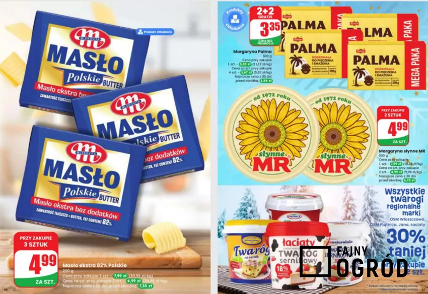 W doskonałej cenie m.in. masło i margaryna Dino - gazetka
