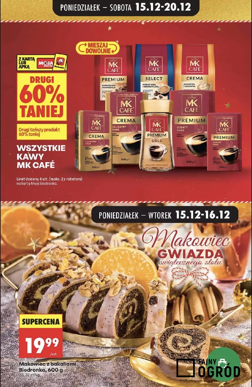 W super cenie jest makowiec z bakaliami - 19,99 zł/szt. Promocje w Biedronce