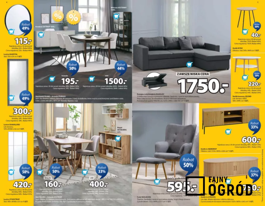 Dużo ciekawych mebli w niskich cenach Jysk - gazetka