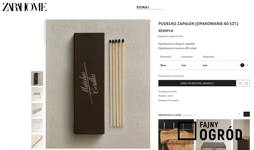 Zapałki Zara Home
