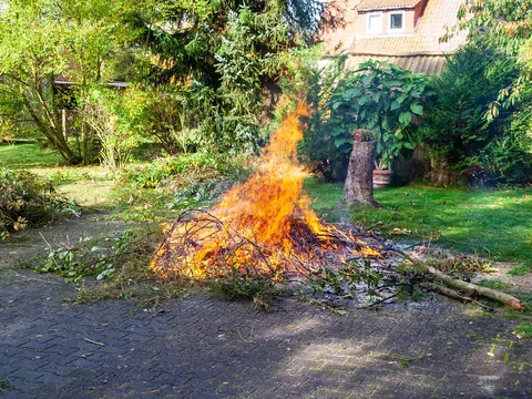 Czy można palić gałęzie na własnej działce?
