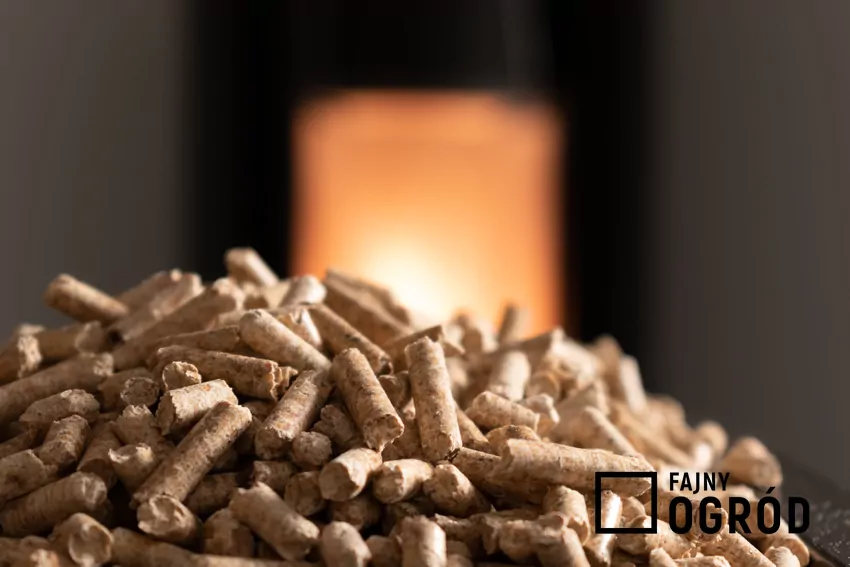 W mroźne dni nasze piece zużywają mnóstwo pelletu pellet, w tle rozpalony piec