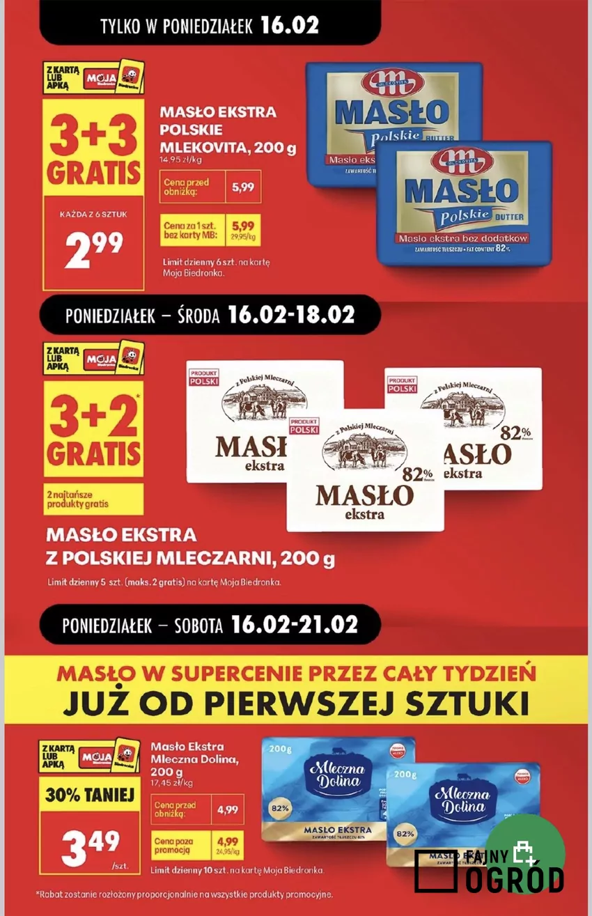 Jest kilka różnych promocji na masło w Biedronce Promocje w Biedronce