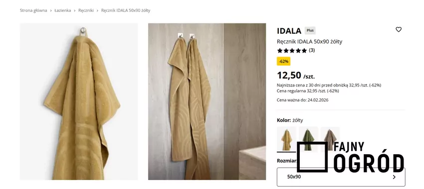 Bawełniane ręczniki aż 62% tanij Jysk - gazetka