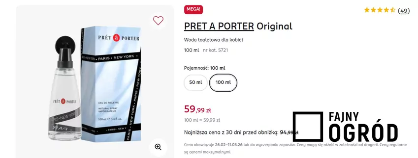 Woda toaletowa dla kobiet w mocno obniżonej cenie Rossmann - gazetka