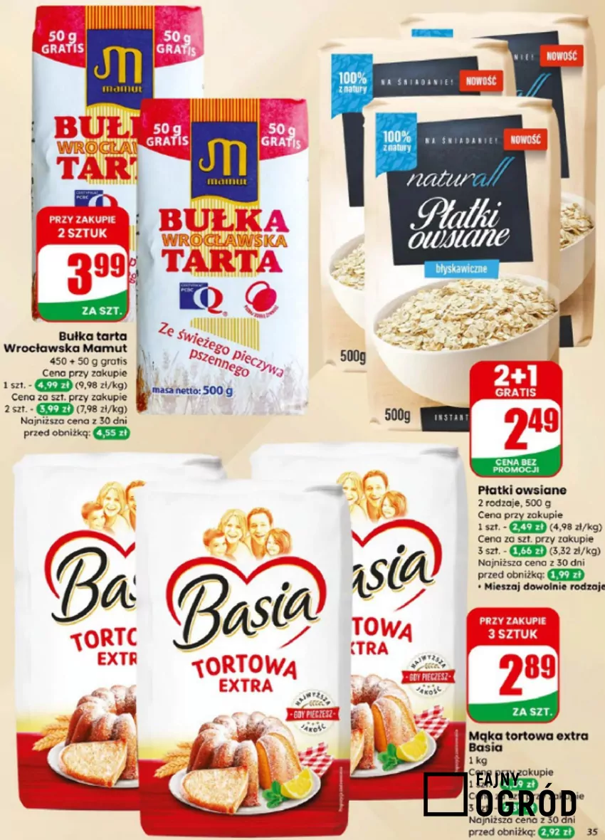 W promocji m.in. mąka tortowa i płatki owsiane Dino - gazetka