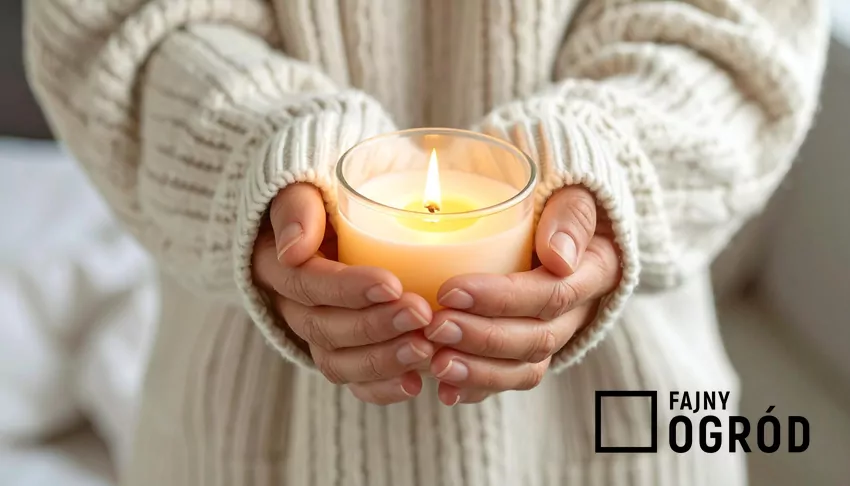 świeczka w dłoniach