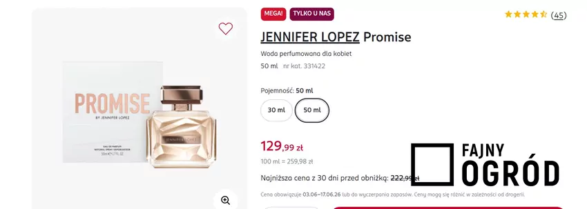 Woda perfumowana dla kobiet w rewelacyjnej cenie Rossmann - gazetka