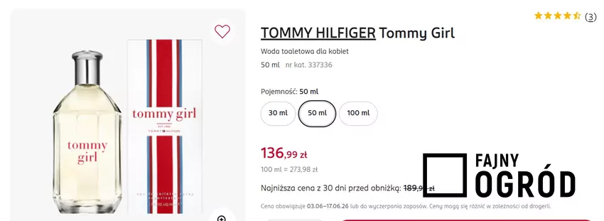 TOMMY HILFIGER Tommy Girl w atrakcyjnej obniżce Rossmann - gazetka