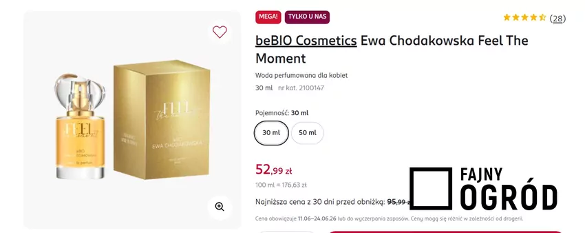 Woda perfumowana dla kobiet od Chodakowskiej w obniżonej cenie Rossmann - gazetka