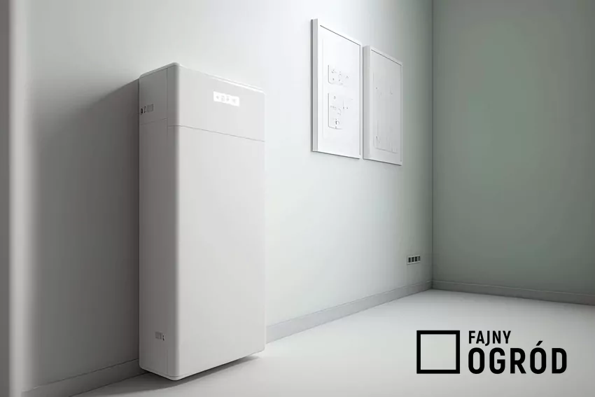 Magazyn energii na ścianie w pomieszczeniu