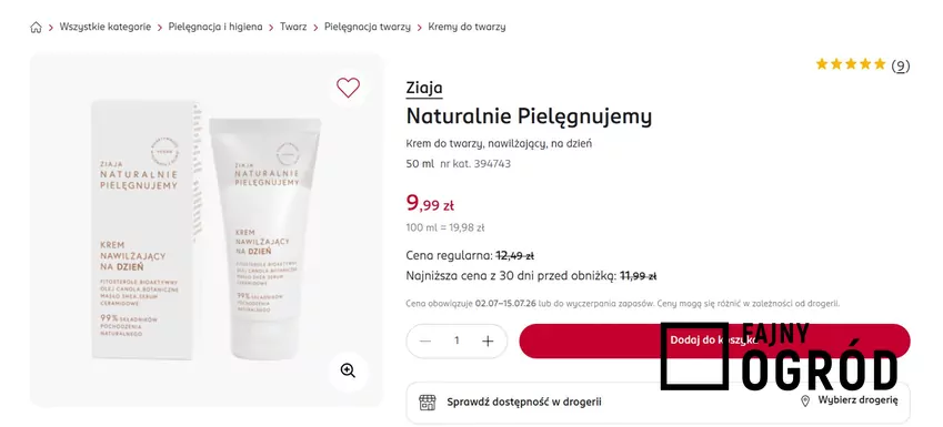 Krem do twarzy nawilżający na dzień w obniżonej cenie Rossmann - gazetka