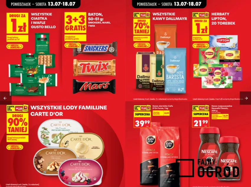 W obniżonej cenie kawa, lody i słodycze Biedronka - gazetka