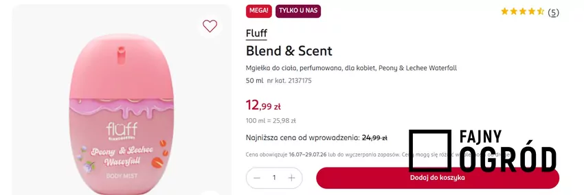 Mgiełka do ciała teraz taniej niż kawa na mieście! Rossmann - gazetka