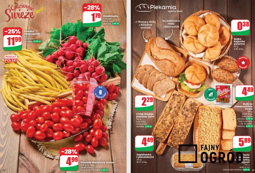 Warzywa i pieczywo w rewelacyjnej cenie Dino - gazetka