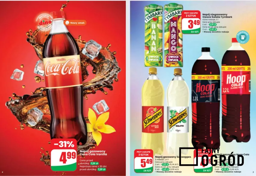 Popularne napoje w świetnej cenie - do 2 września Dino - gazetka
