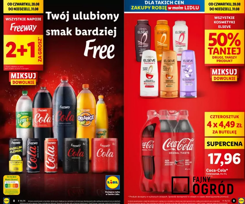Popularne napoje i kosmetyki w rewelacyjnych cenach Lidl - gazetka