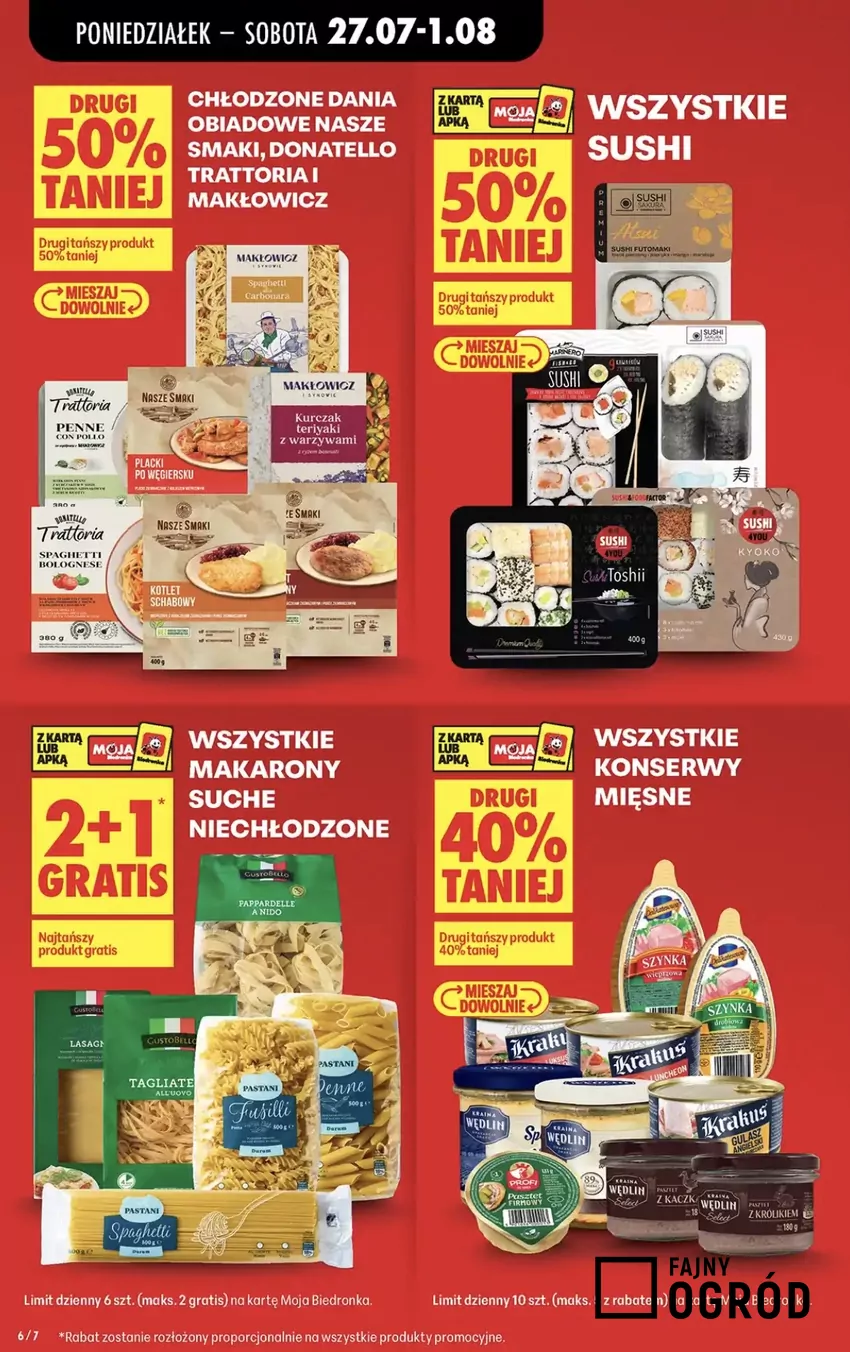 Dania gotowe wybranych marek z 50% rabatem w Biedronce Promocje w Biedronce