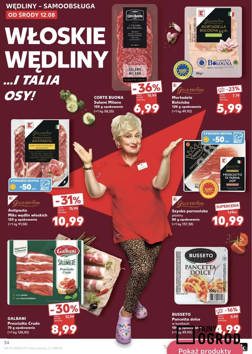 Prosciutto Crudo Galbani (70 g) 30% taniej w Kauflandzie Promocje w Kauflandzie