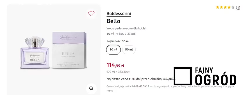 Popularna woda perfumowana dla kobiet w okazyjnej cenie Rossmann - gazetka
