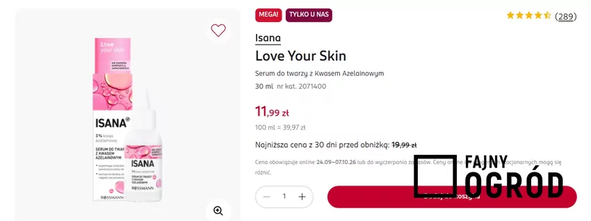 Serum do twarzy w rewelacyjnej cenie Rossmann - gazetka