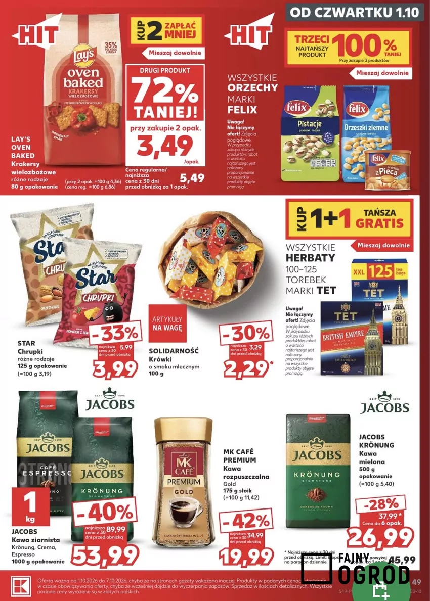 1 kg kawy ziarnistej Jacobs taniej o 40% w Kauflandzie Promocje w Kauflandzie