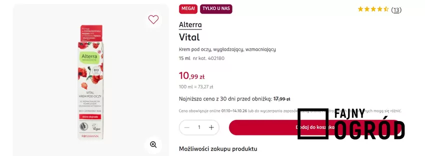 Krem pod oczy za mniej niż 11 zł Rossmann - gazetka