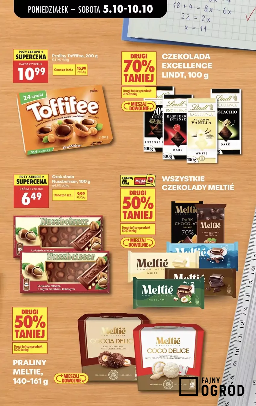 Czekolada Lindt Excellence (100 g) z rabatem "drugi 70% taniej" do końca tygodnia Promocje w Biedronce