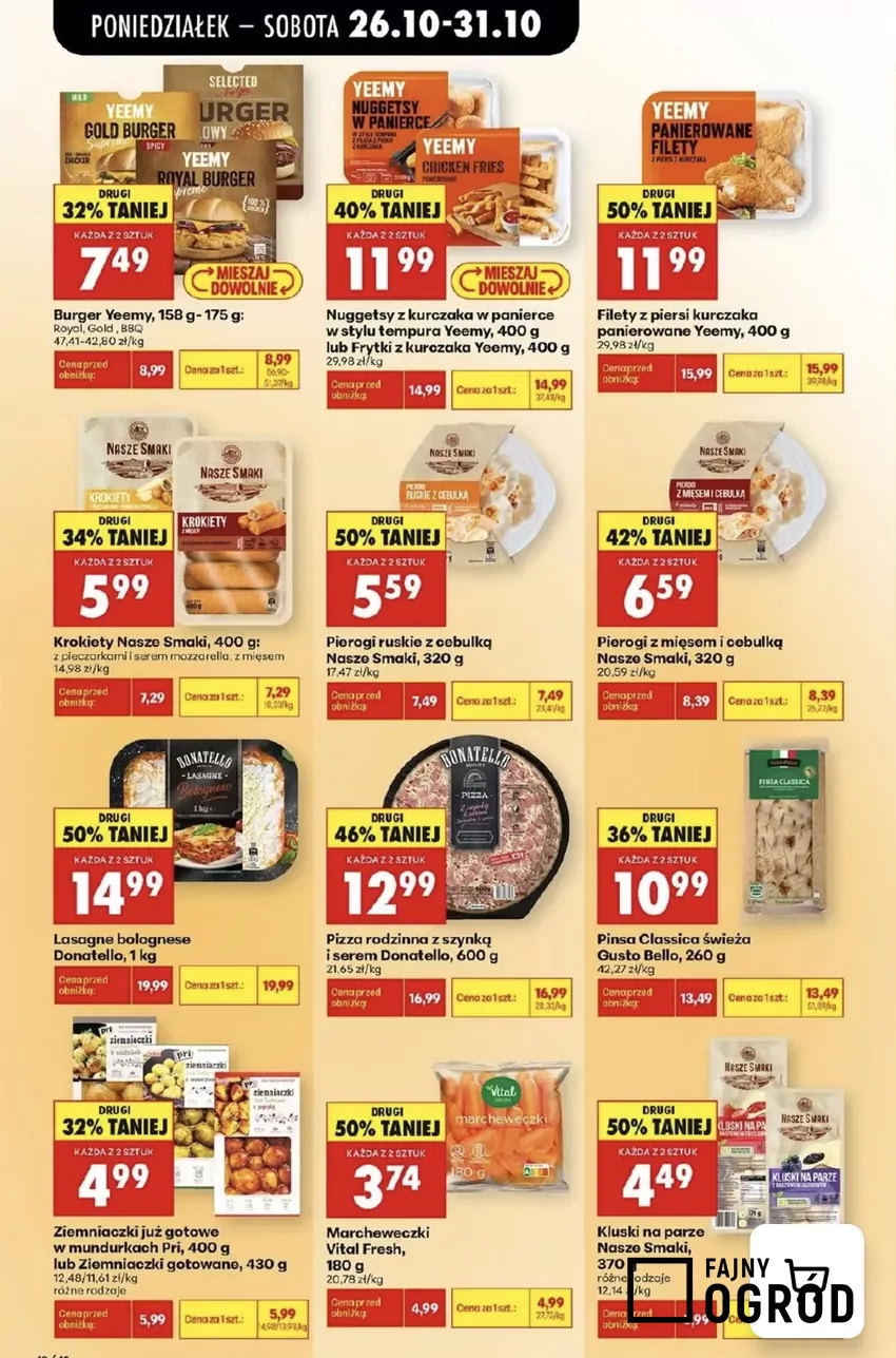 Krokiety Nasze Smaki (400 g) w promocji "drugi 34% taniej" Promocje w Biedronce