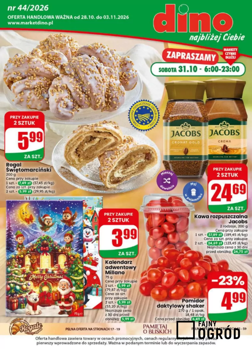 W promocji m.in. kawa i rogale świętomarcińskie Dino - gazetka