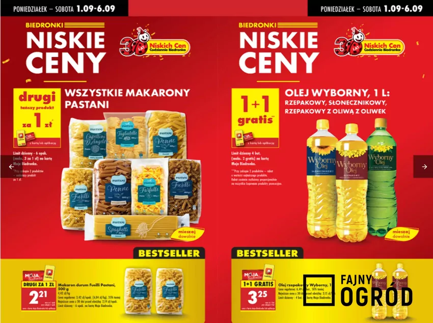 W promocji m.in. oleje i makarony Gazetka Biedronki