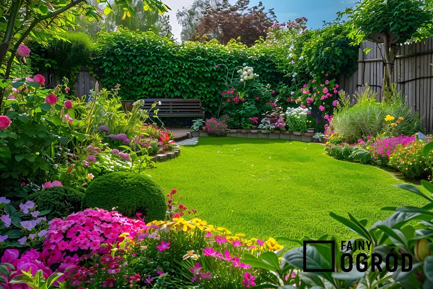 Ogród z bylinami zwalczającymi chwasty